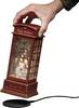 Konstsmide 4371-550 LED setting Telephone box with snowpeople family Warm white LED (monochrome) Red snow-covered, water-filled, Timer, incl. switch