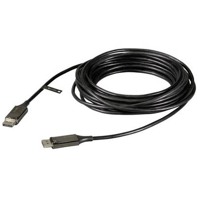 TECHly DisplayPort Cable DisplayPort plug 30.00 m Black ICOC-DSP-HY-030 DisplayPort cable-0