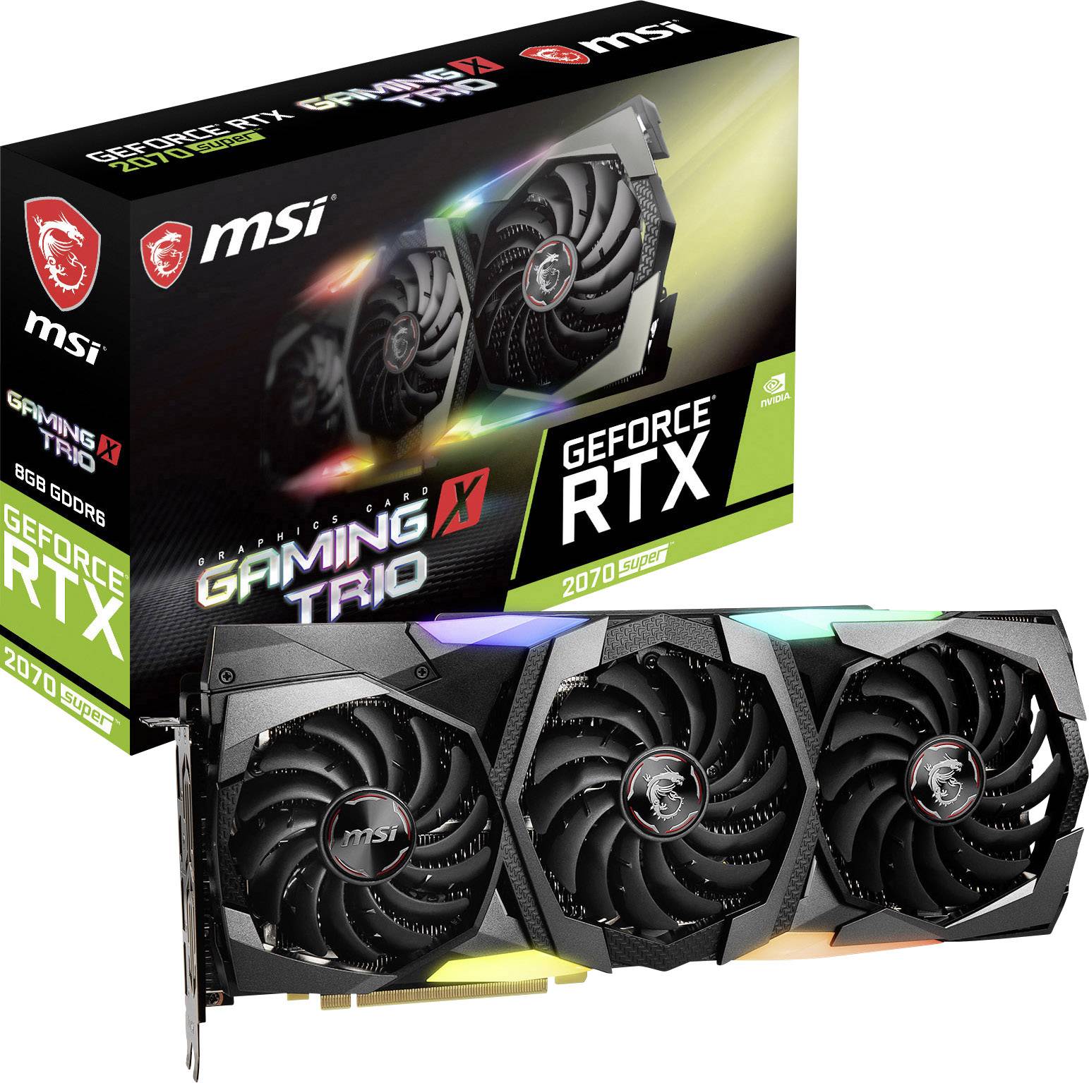 MSI Gaming GPU Nvidia GeForce RTX2070S SUPER Gaming X Trio 8 GB GDDR6 RAM PCIe x16 HDMI™, DisplayPort