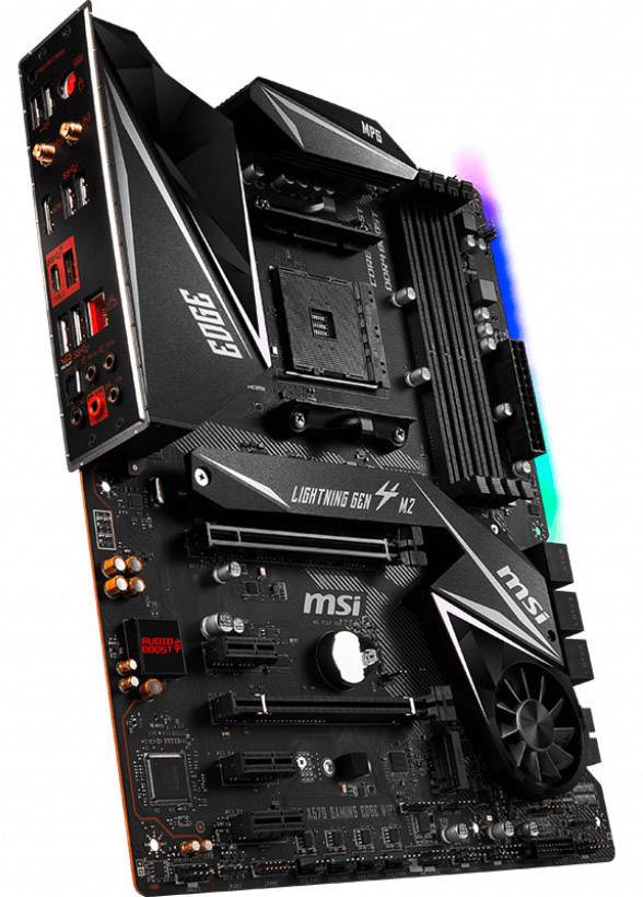 MSI Gaming MPG X570 Gaming Edge WiFi Motherboard PC base AMD AM4 Form factor (details) ATX Motherboard chipset AMD® X570-1