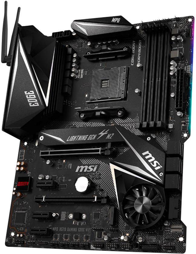 MSI Gaming MPG X570 Gaming Edge WiFi Motherboard PC base AMD AM4 Form factor (details) ATX Motherboard chipset AMD® X570-3
