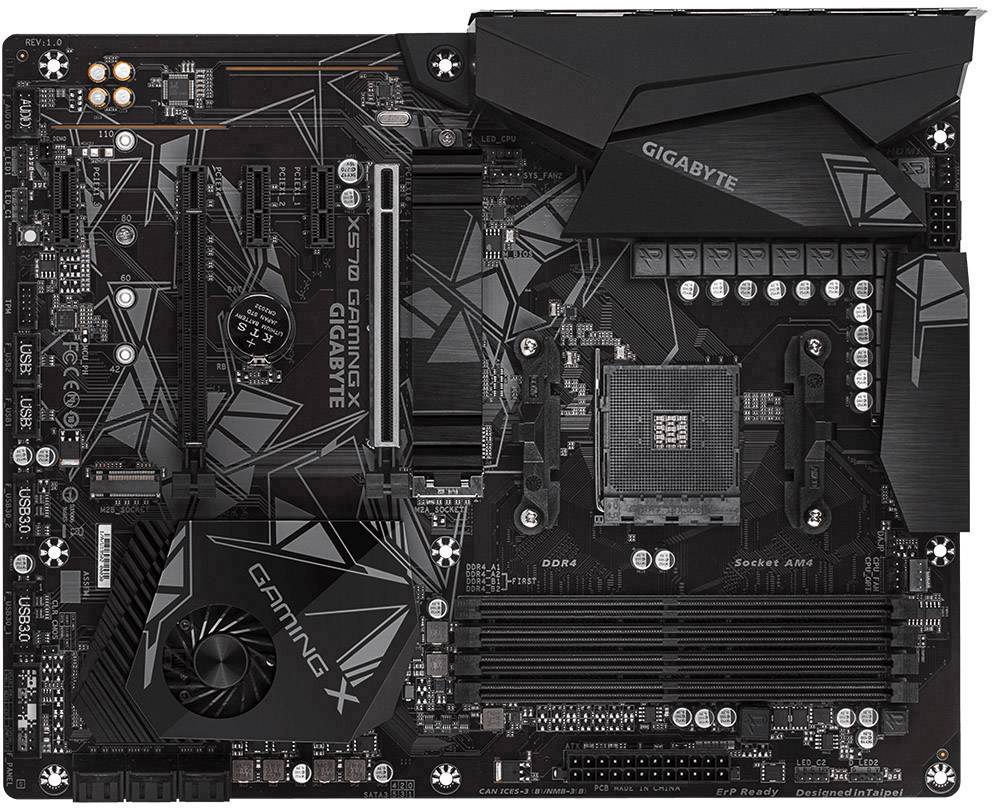 Gigabyte X570 GAMING X Motherboard PC base AMD AM4 Form factor (details) ATX Motherboard chipset AMD® X570-4