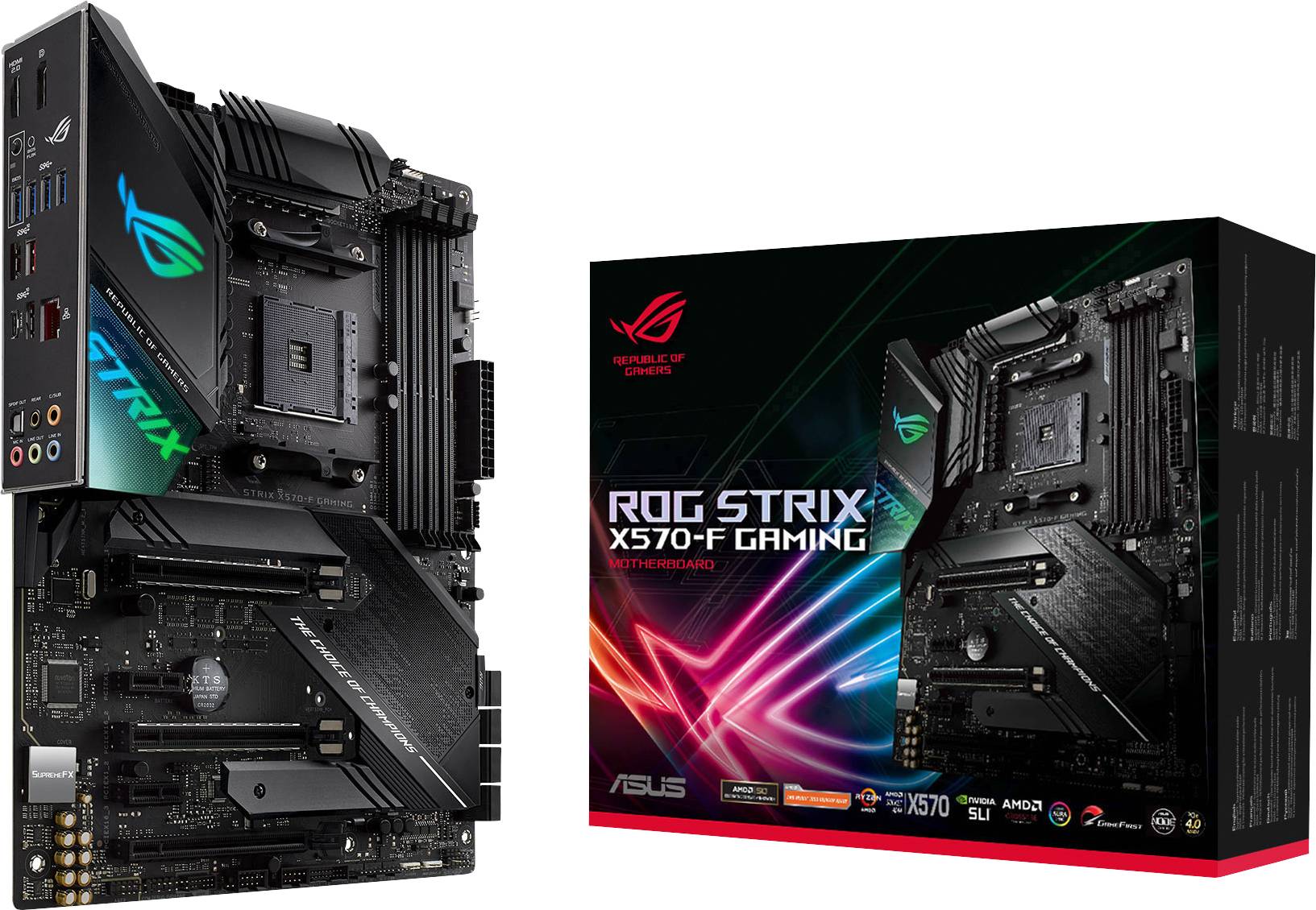 Asus ROG Strix X570-F Gaming Motherboard PC base AMD AM4 Form factor (details) ATX Motherboard chipset AMD® X570 | Conrad.com