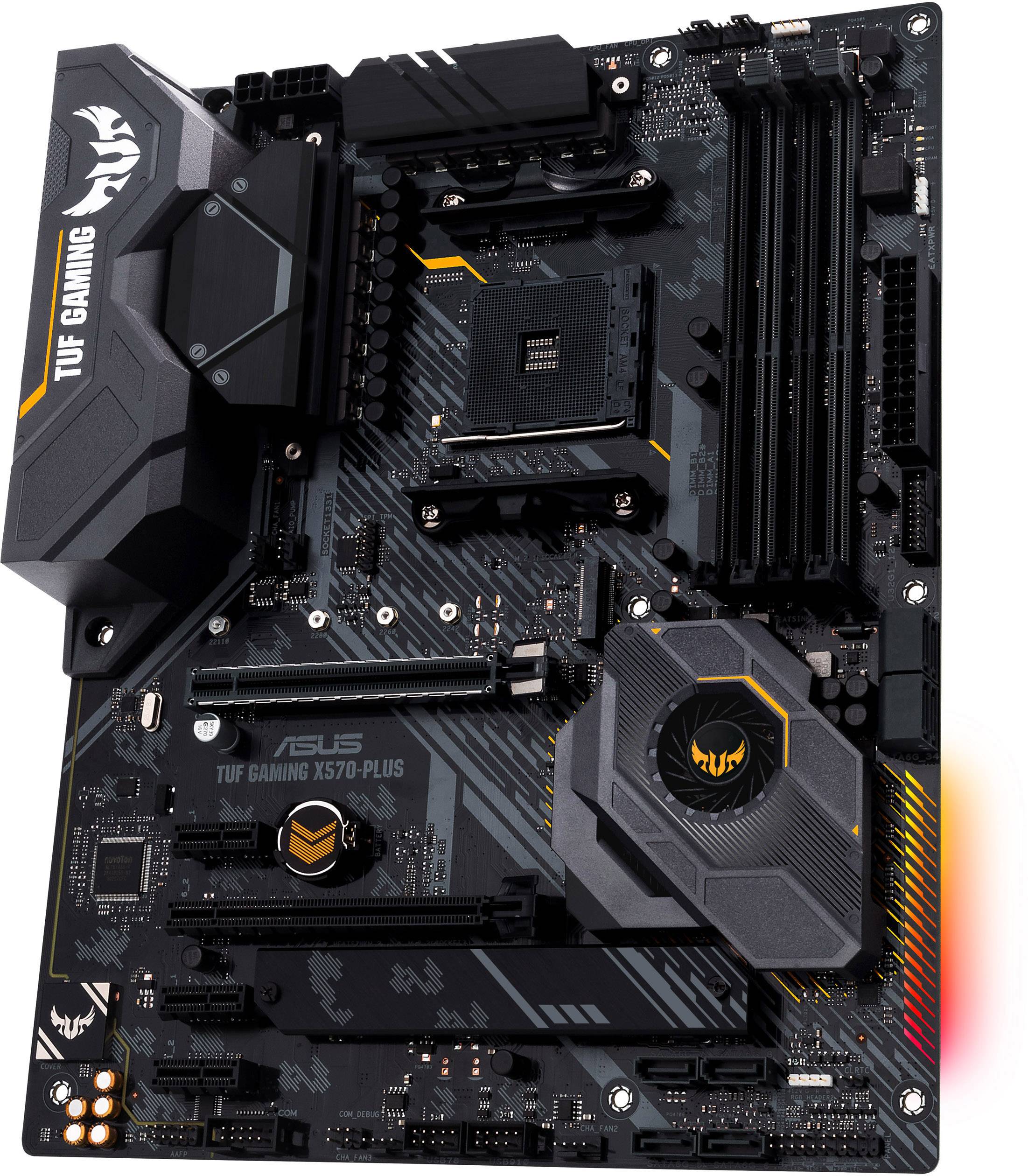 Asus TUF Gaming X570-Plus Motherboard PC base AMD AM4 Form factor (details) ATX Motherboard chipset AMD® X570-2