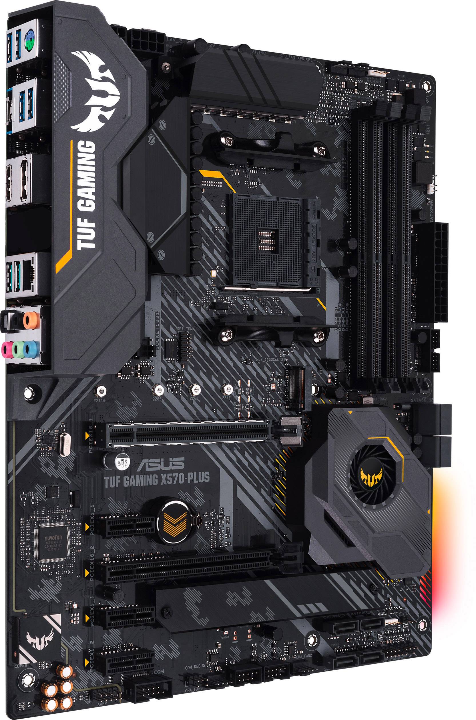 Asus TUF Gaming X570-Plus Motherboard PC base AMD AM4 Form factor (details) ATX Motherboard chipset AMD® X570-3