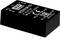 Black electronic component with white prints, including technical data such as voltage and current. Rectangular shape.