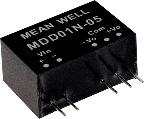 MEAN WELL MDD01L-05 DC/DC converter (module) 100 mA 1 W No. of outputs: 2 x Content 1 pc(s)
