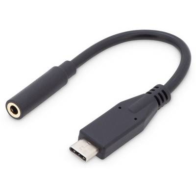 USB-C to 3.5mm headphone jack adapter for connecting devices with different port types.