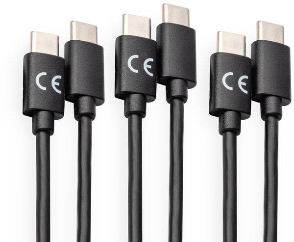 Digitus USB cable USB 2.0 USB-C® plug, USB-C® plug 1.00 m Black Shielded AK-880908-010-S-1