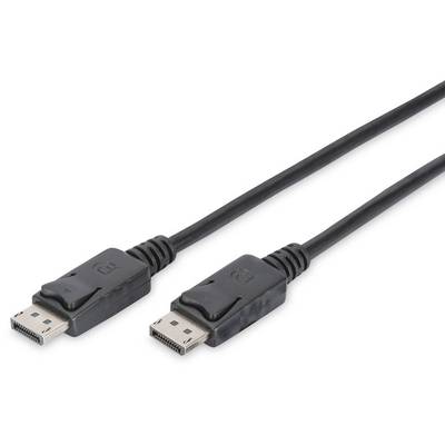 Two DisplayPort cables with black connectors, which are used for connecting computers to monitors or other display devices.