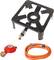 Gas Stove Set with Burner, Hose and Pressure Regulator. Suitable for Outdoor Use when Camping or Cooking Outdoors.