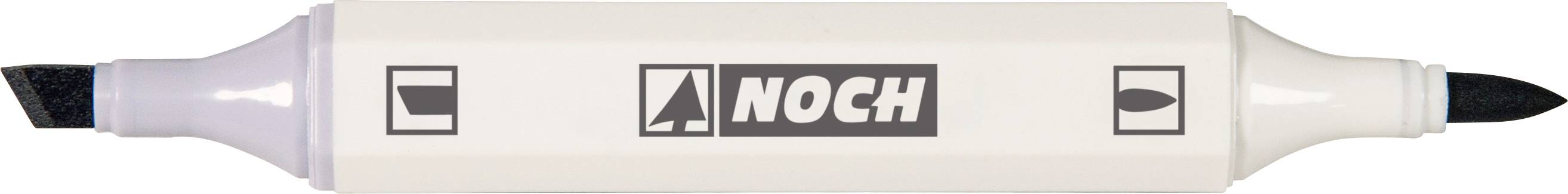 A double-sided marker with a broad and a fine tip. The 'NOCH' brand is printed in the centre on a white casing.