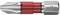 Bit screwdriver with a red, translucent shaft and silver tip; suitable for precise screw-driving work.