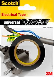 3M universal 4401BLA Electrical tape Scotch® Black (L x W) 10 m x 15 mm 1 pc(s)