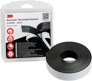 3M Dual Lock Hook-and-loop tape stick-on  (L x W) 2.5 m x 25 mm Black 1 pc(s)