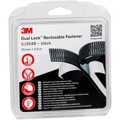Buy 3M Dual Lock Hook-and-loop tape stick-on (L x W) 2.5 m x 25 mm Black 1  pc(s)