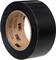 Black PVC insulating tape from 3M, rolled up. The adhesive tape has a brown inner core.