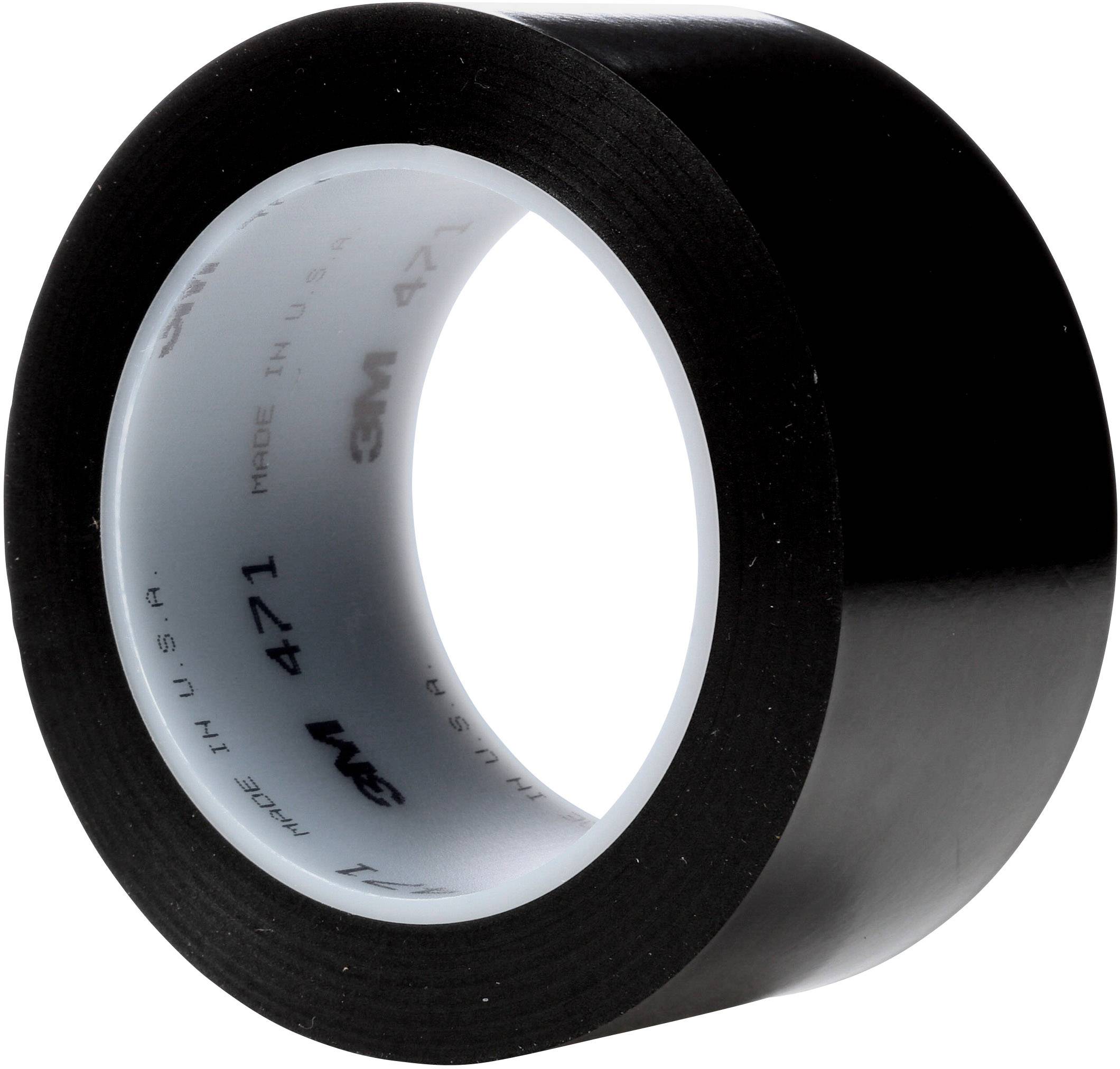 Black adhesive tape by 3M, brand 471, on a white background.