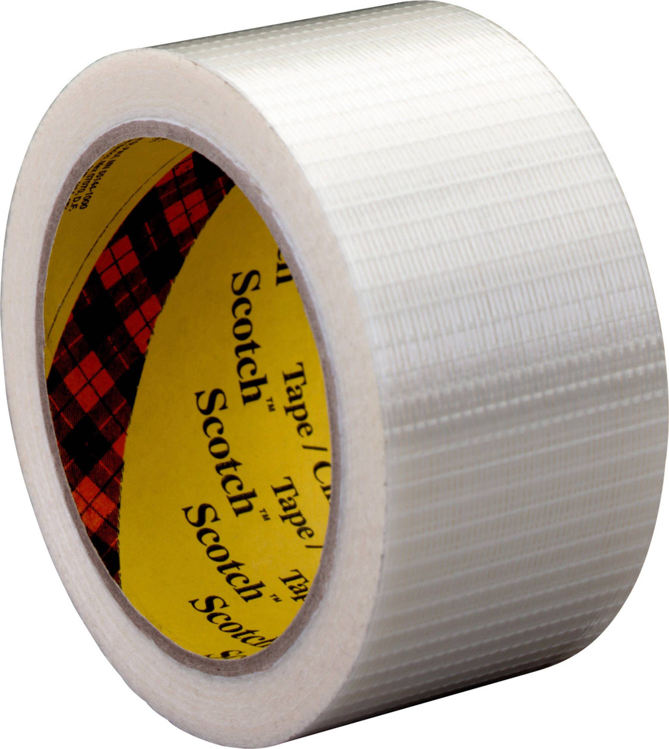 A roll of silver adhesive tape with a yellow label inside.