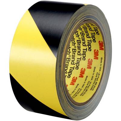 A roll of black and yellow marking tape with visible 3M logo, used for safety marking or demarcation.