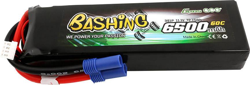 Image of Gens ace Scale model battery pack (LiPo) 11.1 V 6500 mAh No. of cells: 3 60 C Softcase EC5