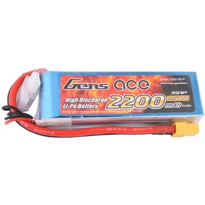 Image of Gens ace Scale model battery pack (LiPo) 11.1 V 2200 mAh No. of cells: 3 45 C Softcase XT60