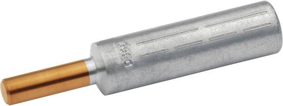 Metal fixing anchor with a cylindrical shaft and orange head, used for secure fastening in construction applications.