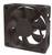A black electric fan.