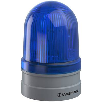 A blue all-round light from WERMA, which is frequently used as a warning signal in industrial environments.