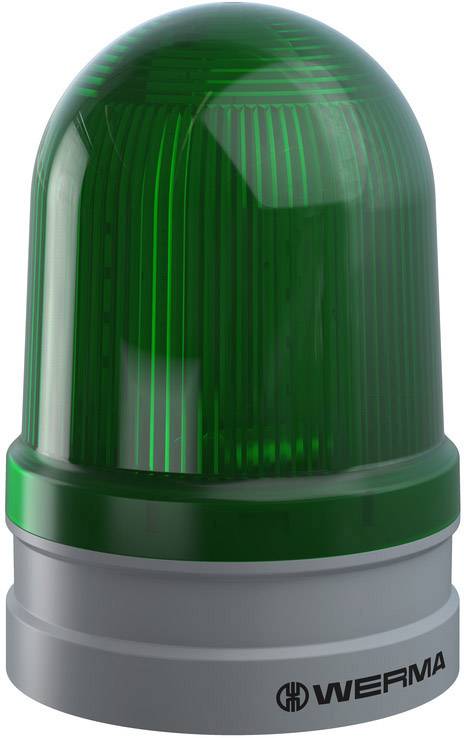A green signal light from WERMA, commonly used for visual warning or signalling in industrial environments.