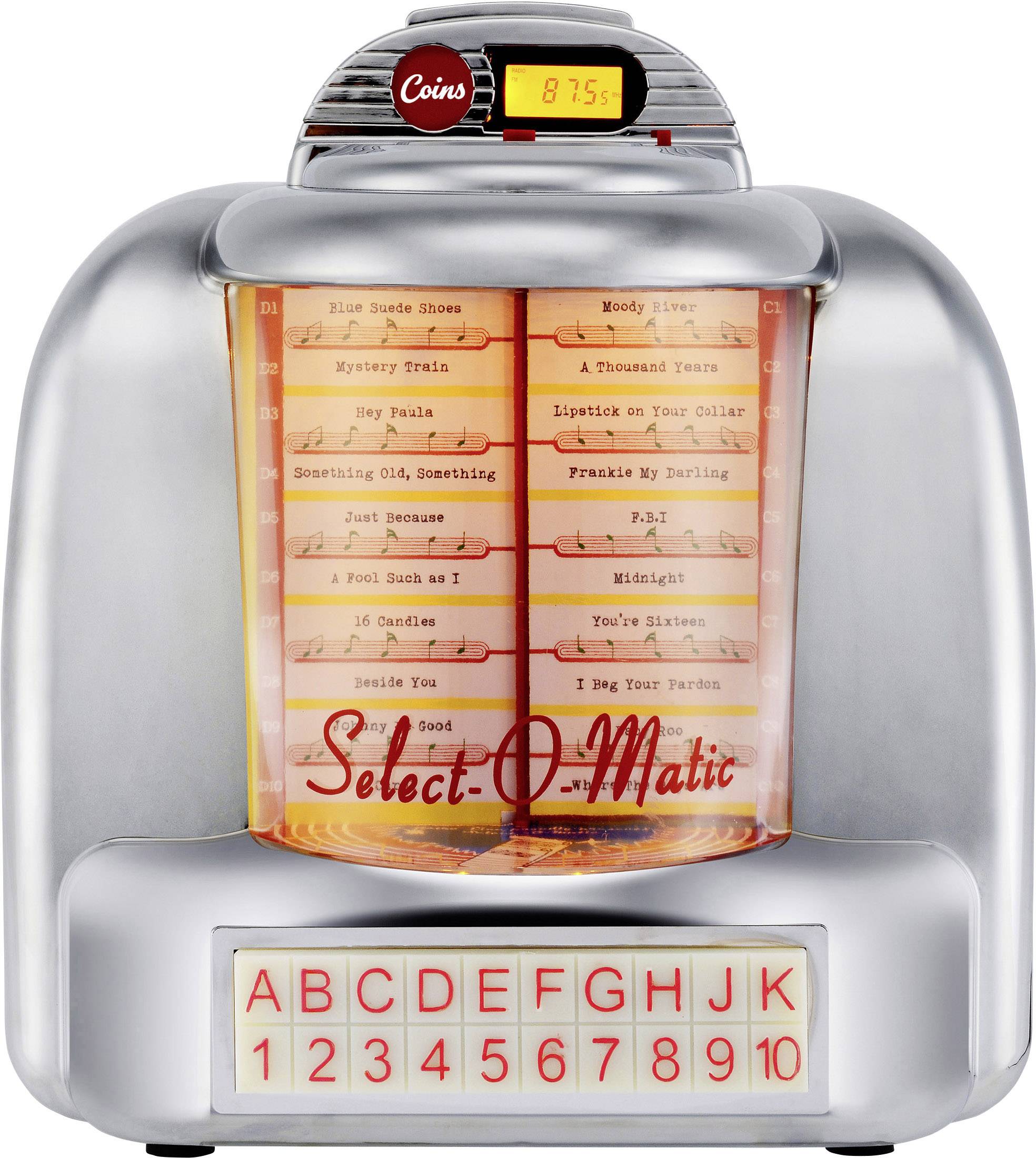 Silva Schneider Jukebox 55 Desk radio FM AUX, Bluetooth, USB, SD Battery charger Silver