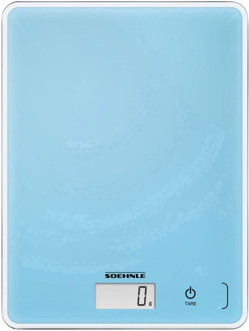 Soehnle KWD Page Compact 300 pale blue Digital kitchen scales + wall mount Weight range=5 kg Blue 234 x 192 x 25-13