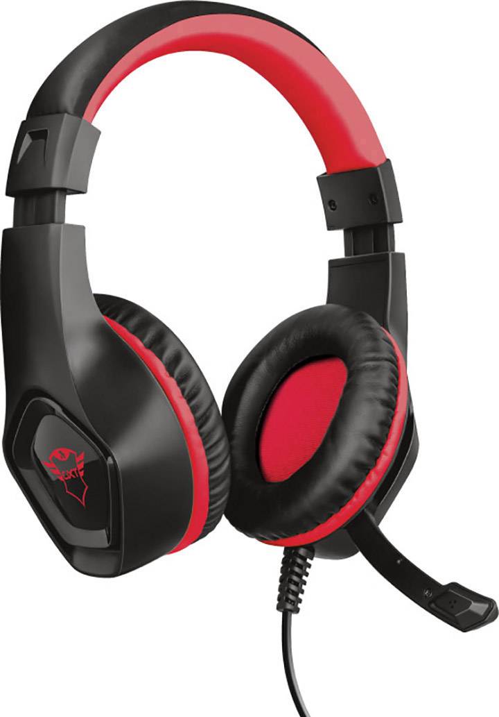 Trust GXT404R Rana Gaming Over-ear headset Corded (1075100) Stereo Black,  Red Microphone noise cancelling Volume control | Conrad.com