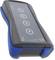 A blue, handheld device with four numbered buttons from 1 to 4 on the front, used for control or input.