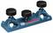 'Bosch router guide with three adjustment screws for precise guidance when working with top-mounted routers.'