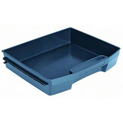 Blue plastic document holder with smooth edges, rectangular shape, and side handle. Perfect for organising office or school documents.