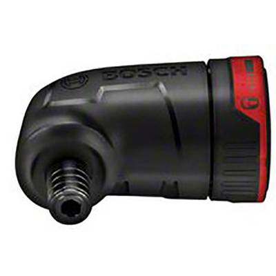 A black, compact screwdriver attachment with the brand name 'Bosch' and a red detail. Suitable for tight spaces when screwing.
