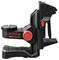 Mounting bracket for Bosch laser measuring devices, model 'BM 1 Professional', in black colour with red accents, side view.
