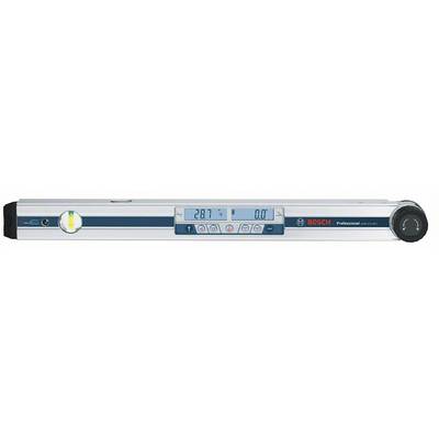 Digital inclinometer with display shows 20.1 degree gradient. Bosch Professional logo on the right. Designed for precise angle measurement.