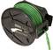 '50 m cable reel by Gossen Metrawatt, black, with green cable. Suitable for measuring devices for voltage and current measurement.'