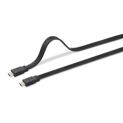 SpeaKa Professional HDMI Cable HDMI-A plug, HDMI-A plug 10.00 m Black SP-8596844 Audio Return Channel, gold plated conne