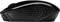 Black computer mouse from the side, with a dotted grip surface.