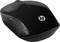 A black HP mouse with ergonomic design and structured grip, suitable for daily computer use.