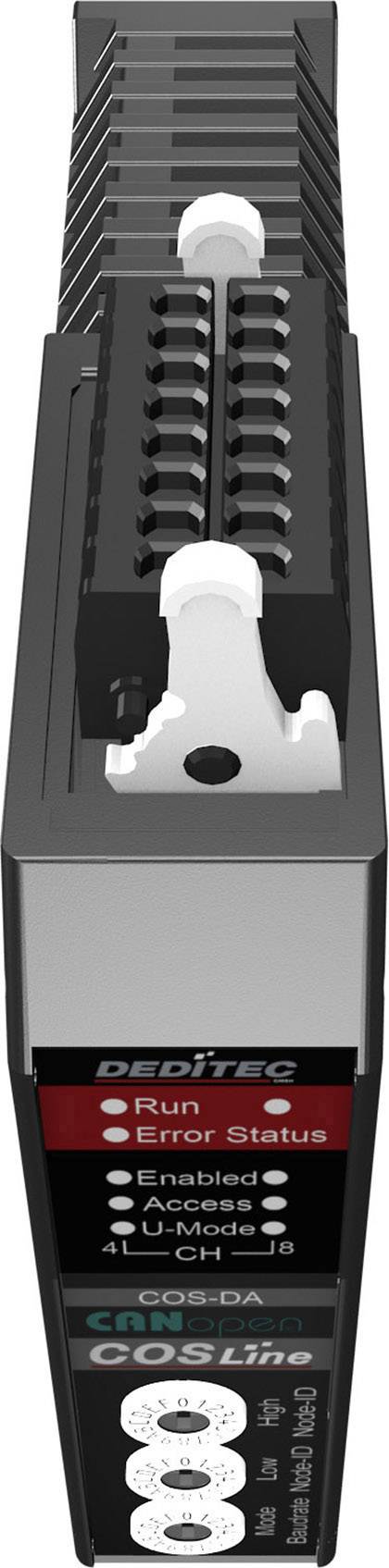 Electronic module with LED indicators and connections. Labels: 'Run', 'Error', 'Status', with green dot for active.
