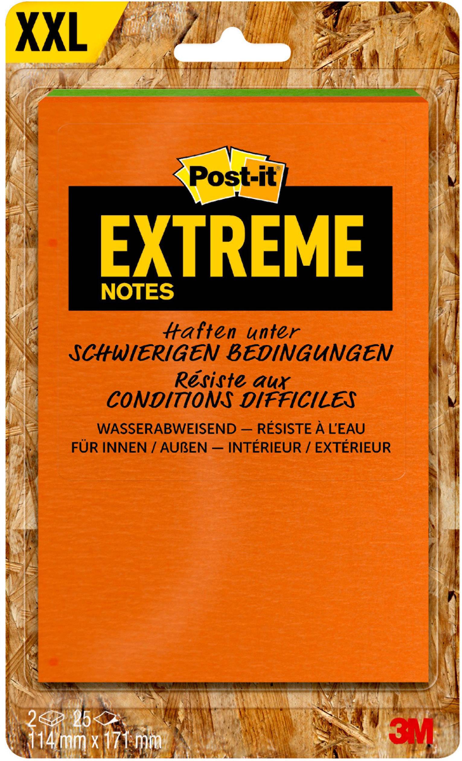 Post-it Extreme Notes Yellow/Green Orange/Green 2 Pads 114 mm x 171 mm 