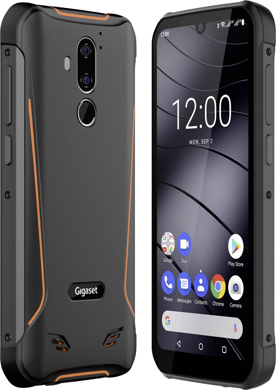 Gigaset Gx290 Outdoor Smartphobe 32 Gb 6 1 Inch 15 5 Cm Dual Sim Android 9 0 Black Orange Conrad Com