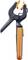 Electric pliers with an ergonomic handle in black and orange, suitable for gripping and holding small objects.