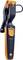 Orange and black digital temperature measuring device with clip; brand 'testo'; primarily for HVAC applications.