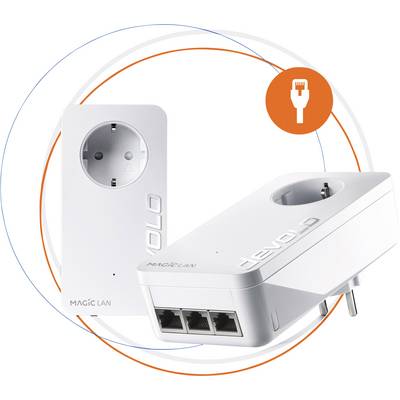 Devolo Magic 2 LAN triple Starter Kit Powerline starter kit 8517 EU Powerline 2400 MBit/s-0