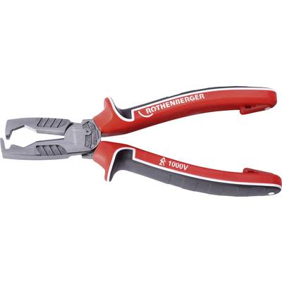 A red, insulated pliers with 1000V protection, suitable for work on electrical installations.